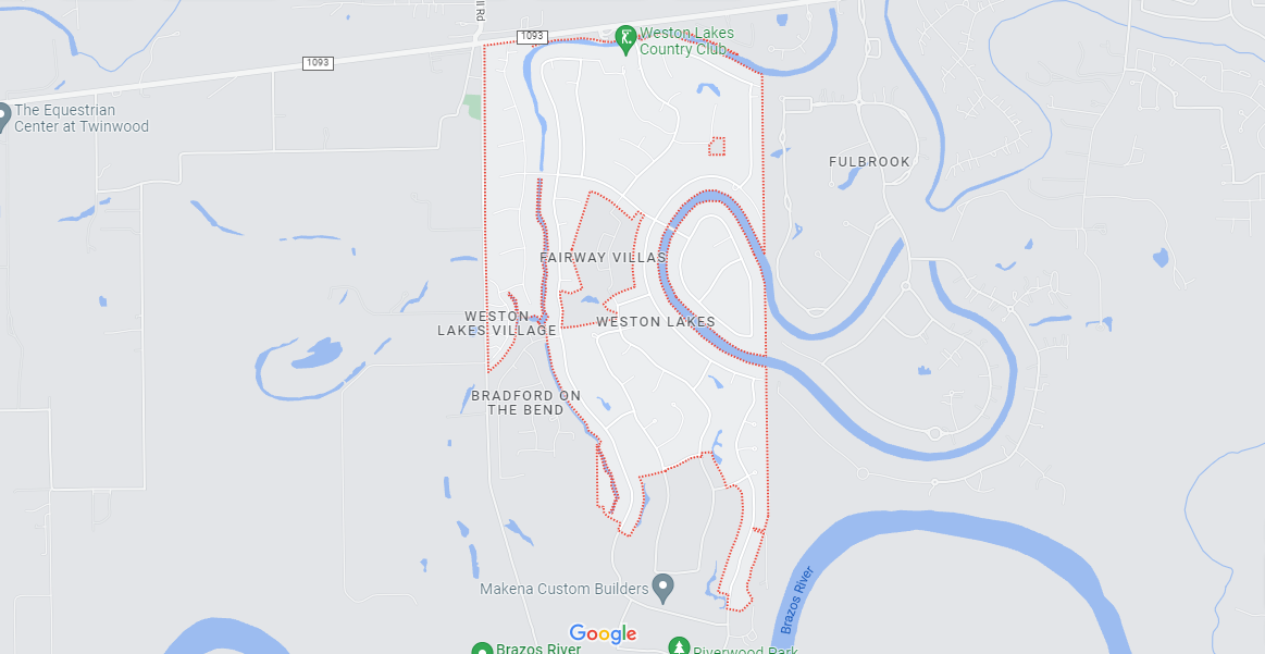 Map of Weston Lakes