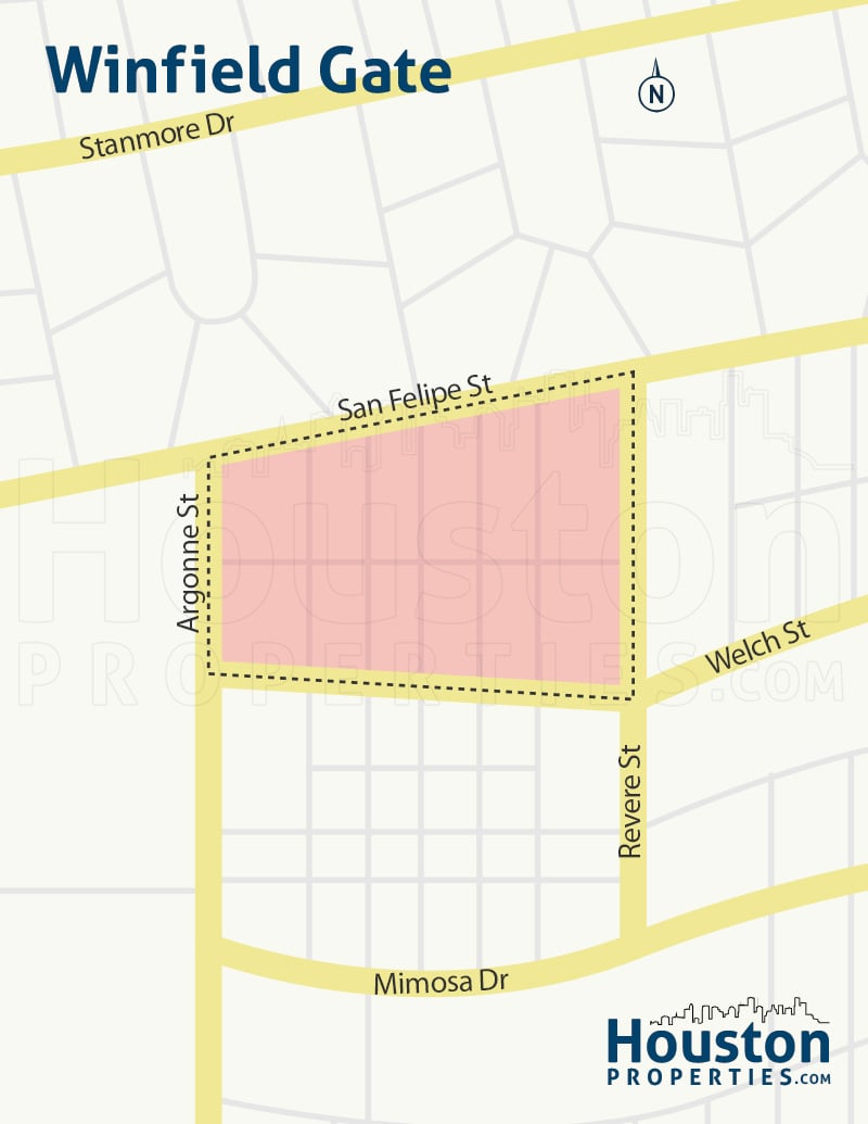 Map of Winfield Gate