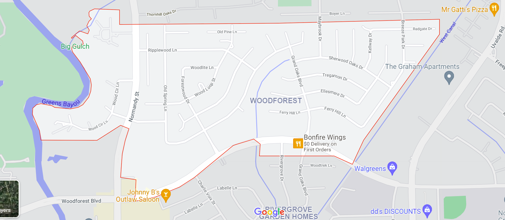 Map of Woodforest